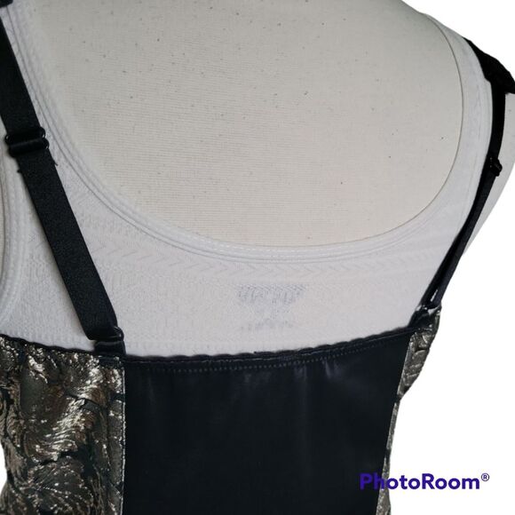 TESA BLACK GOLD FLORAL STRIPE CORSET - 40 - Picture 6 of 10